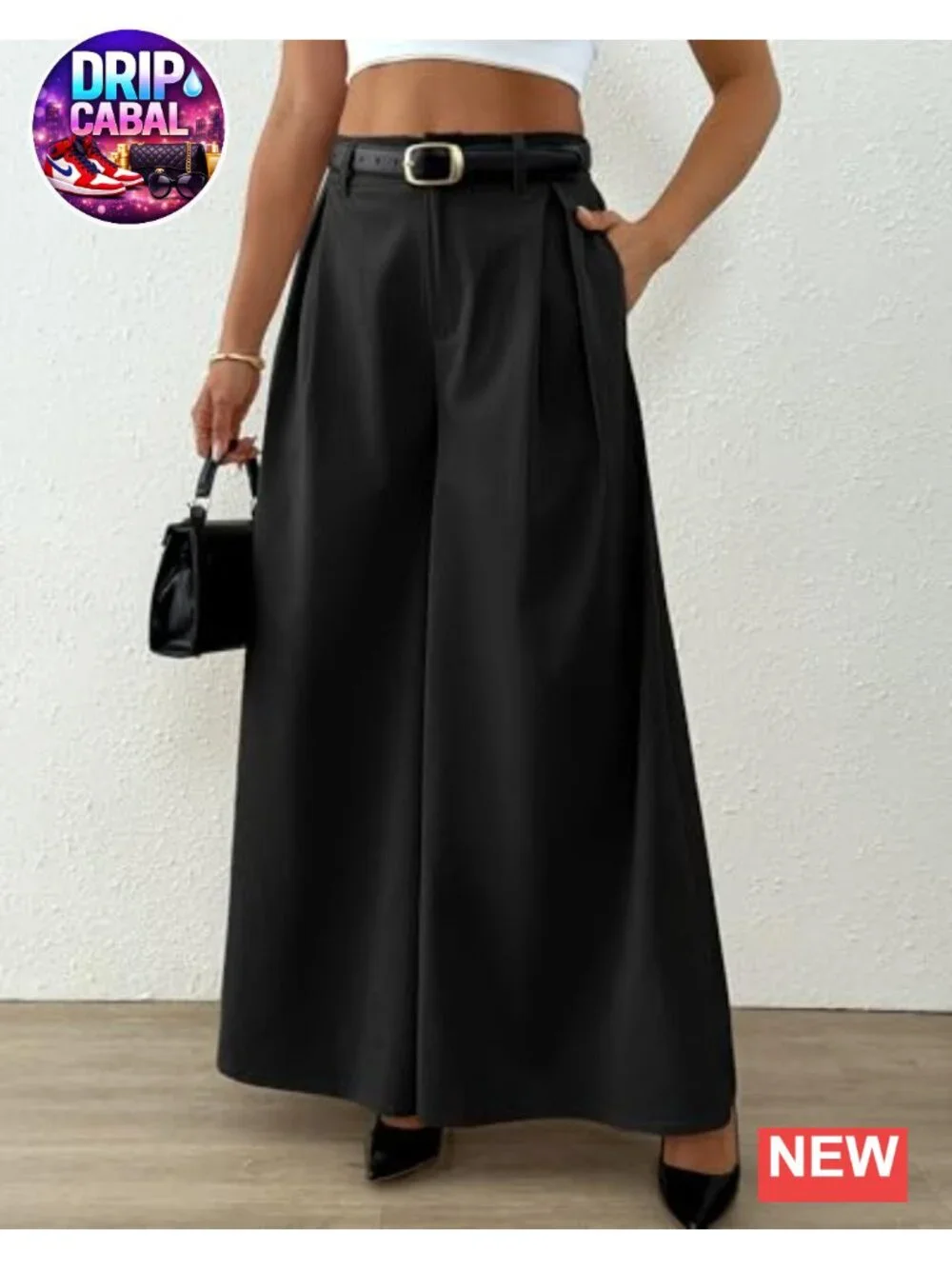 Wide Leg Palazzo Pants High Waisted Work Pants with Pockets